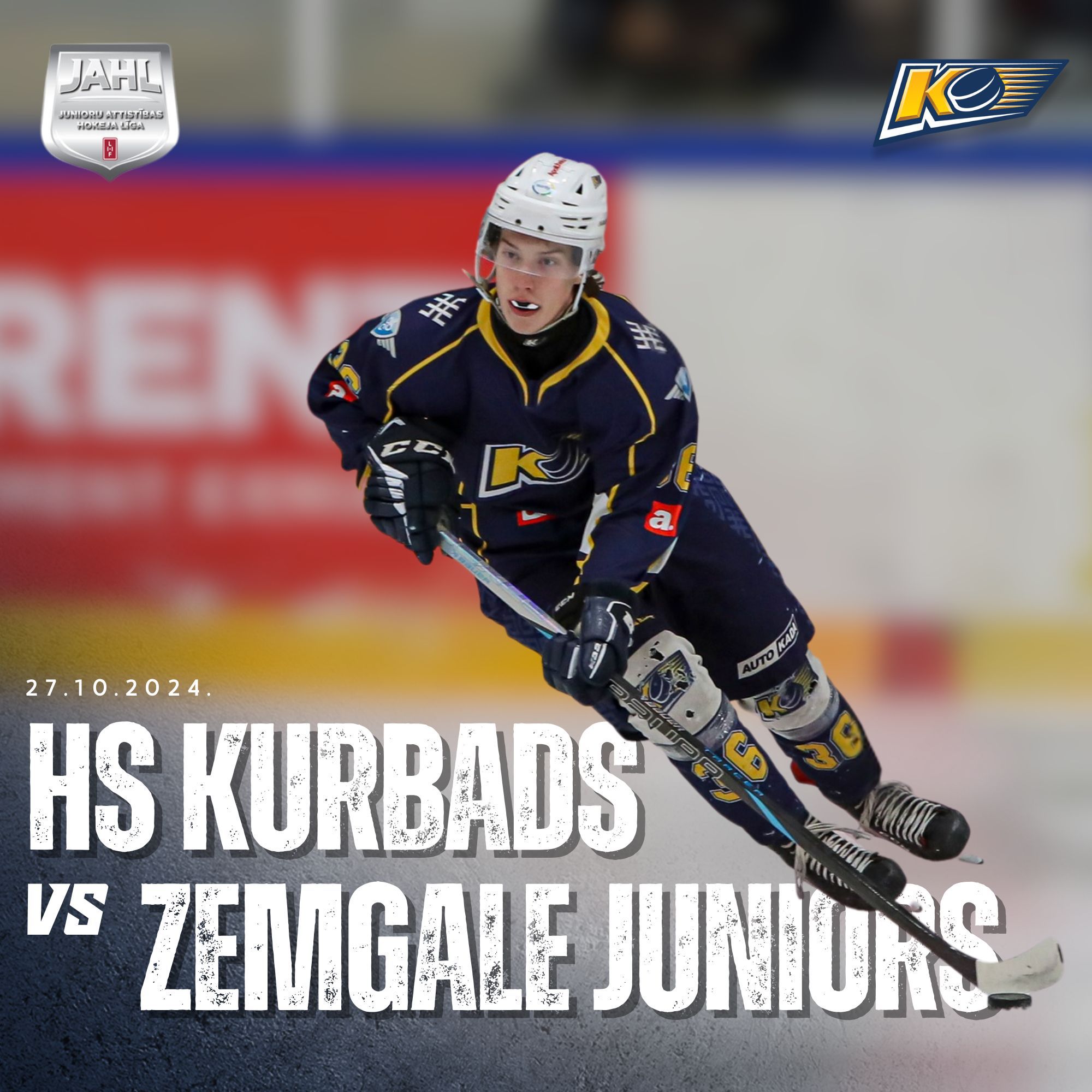 HS Kurbads 1.līgas/JAHL komanda kāps uz ledus, lai cīnītos pret Zemagale Juniors komandu!